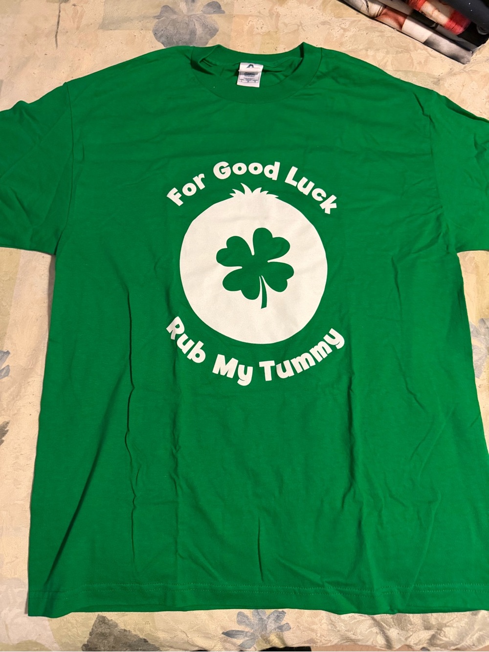 Vintage Care Bears  For. Good Luck  Rub My Tummy  Green T-Shirt Size L